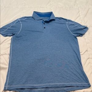 lululemon athletica Men's Heathered Light Blue Polo
